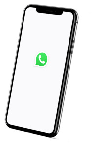 Imagem de um celular com o WhatsApp aberto